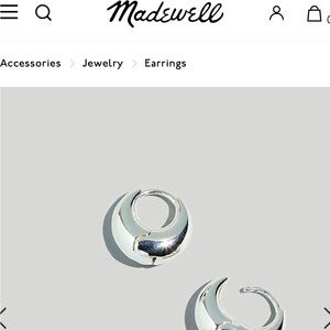 Madewell - Puffy Hoop Earring in Silver